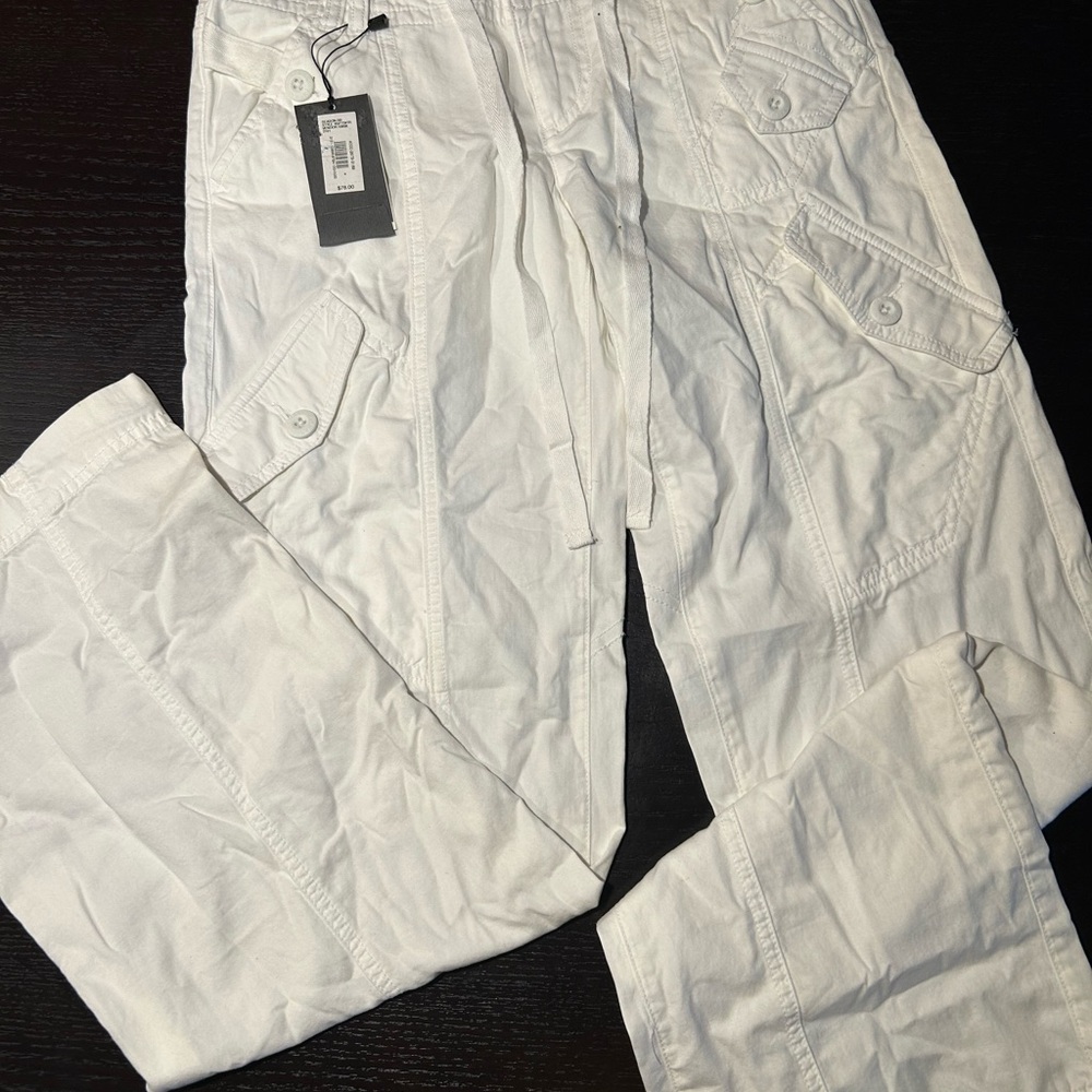 Armani Exchange Women's White Cargo Pants